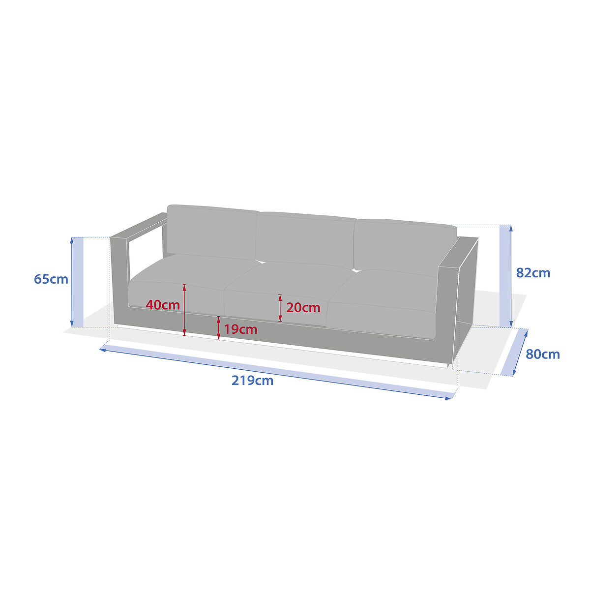 Hesperide Canapé De Jardin ALLURE Avoine & Beige Zebrano