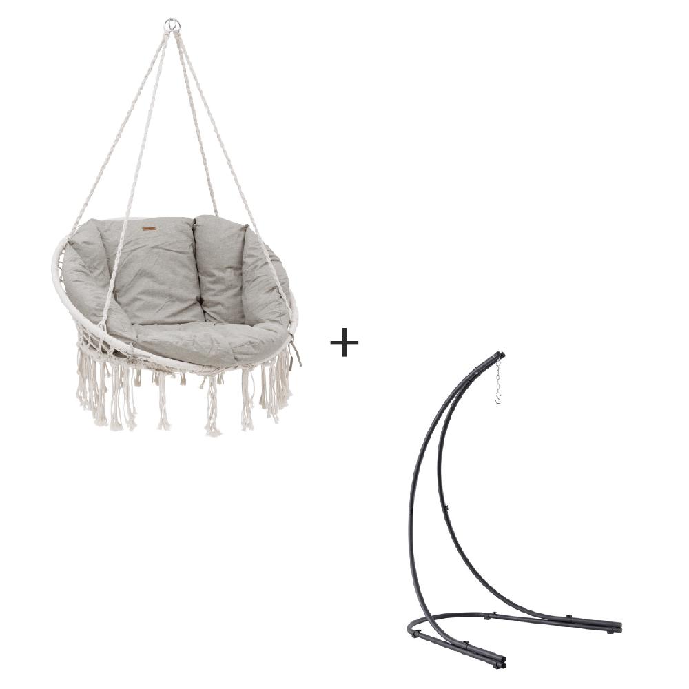 hesperide Chaise de détente CORDESSA + 1 pied pour chaise suspendue