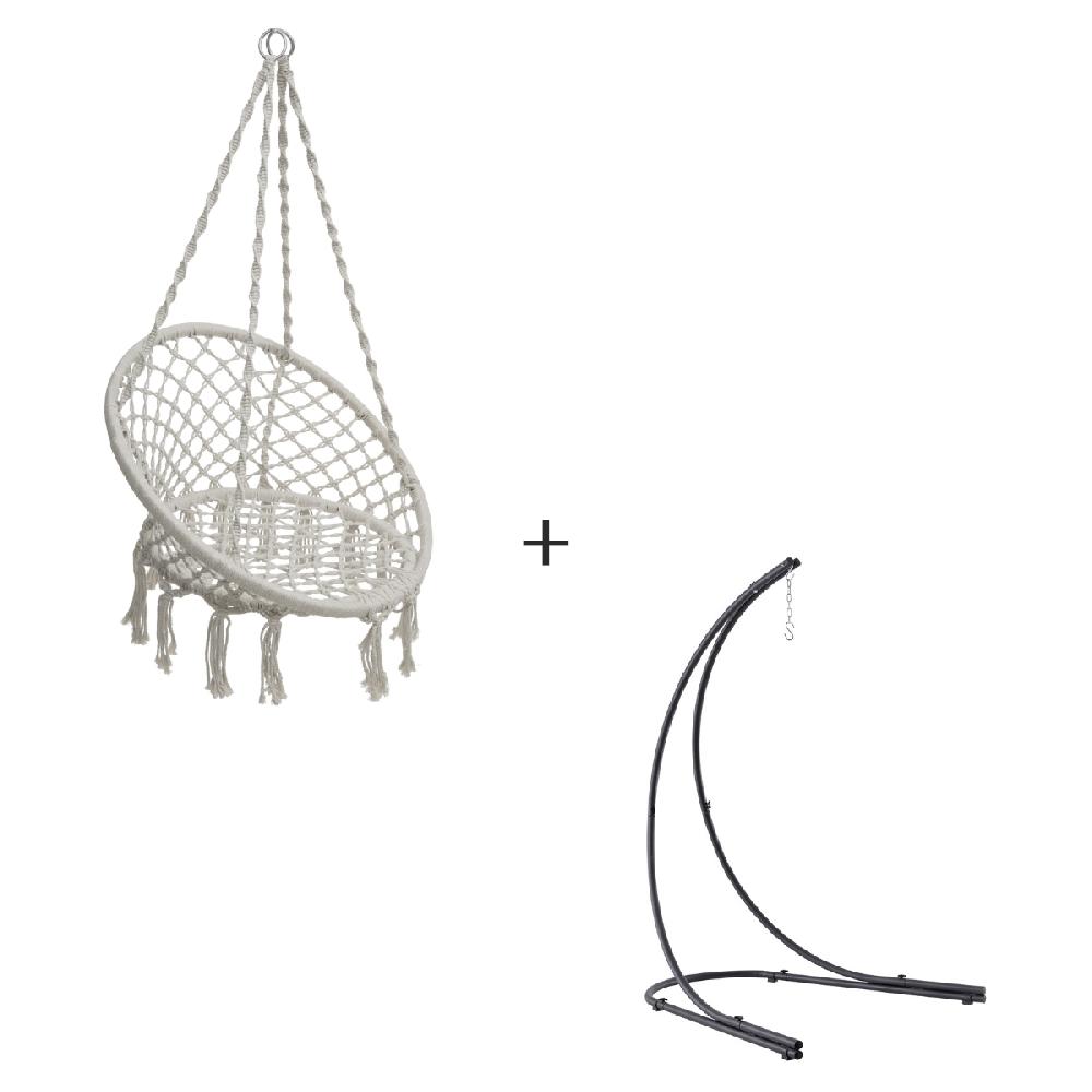 hesperide Chaise de détente PLUMAYA + 1 pied pour chaise suspendue