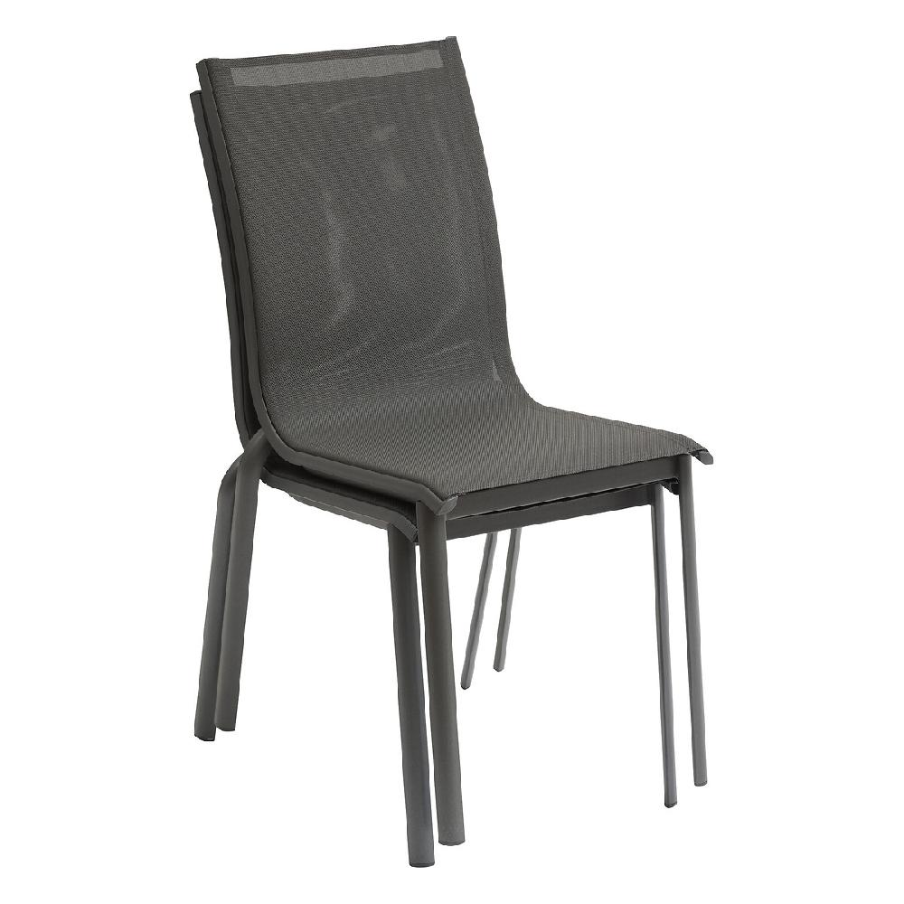 Hesperide Chaise De Jardin Empilable AXANT Anthracite & Graphite