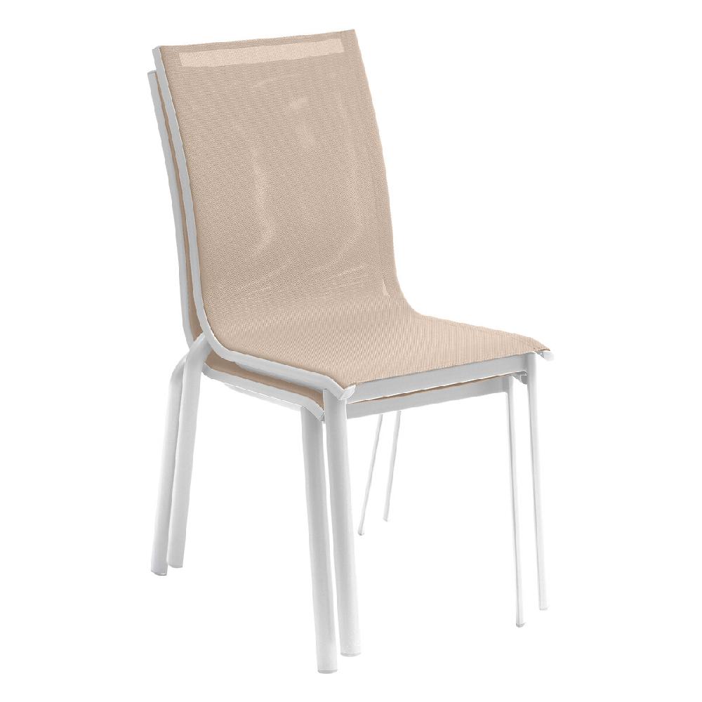 Hesperide Chaise De Jardin Empilable AXANT Lin & Blanc