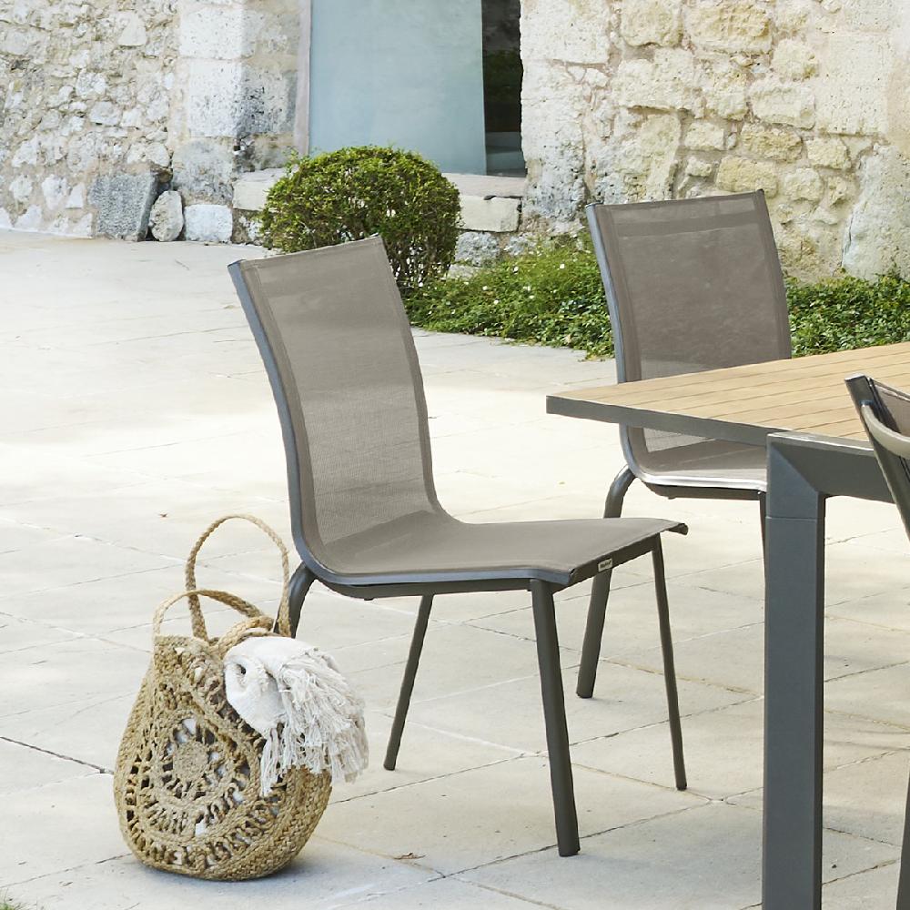 Hesperide Chaise De Jardin Empilable AXANT Wengé & Praline