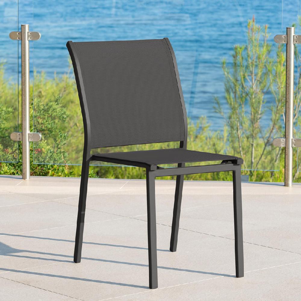 Hesperide Chaise De Jardin Empilable ESSENTIA Anthracite & Graphite