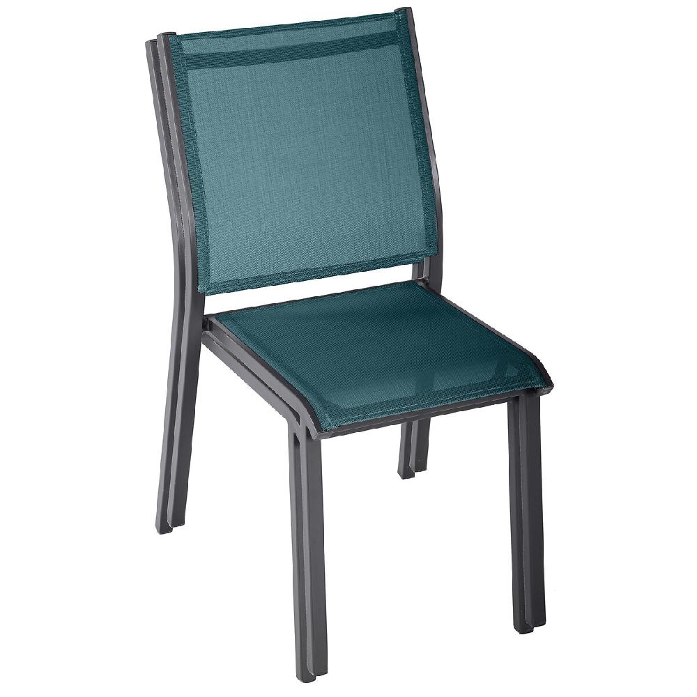 Hesperide Chaise De Jardin Empilable ESSENTIA Bleu Canard & Graphite