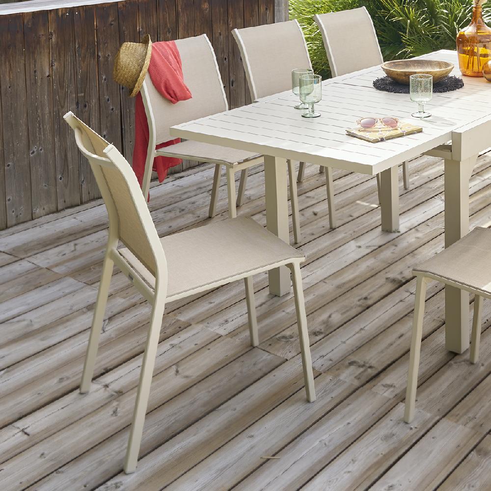 hesperide Chaise de jardin empilable ESSENTIA Lin & Argile