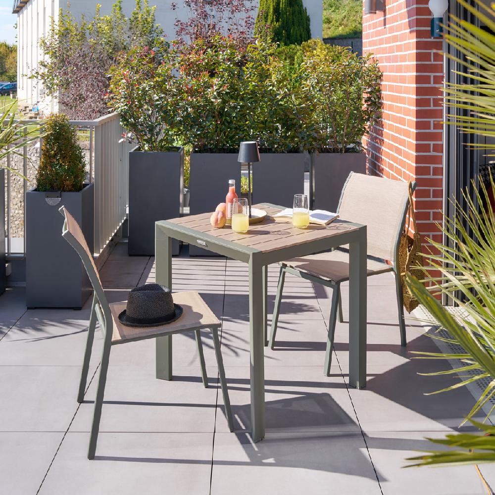 Hesperide Chaise De Jardin Empilable ESSENTIA Lin & Vert Laurier