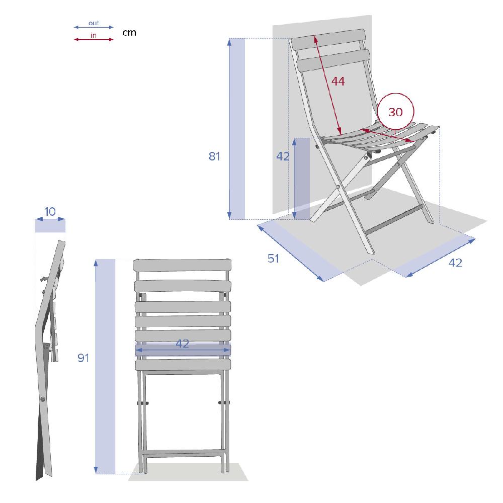 Hesperide Chaise De Jardin Pliante GREENSBORO Tonka