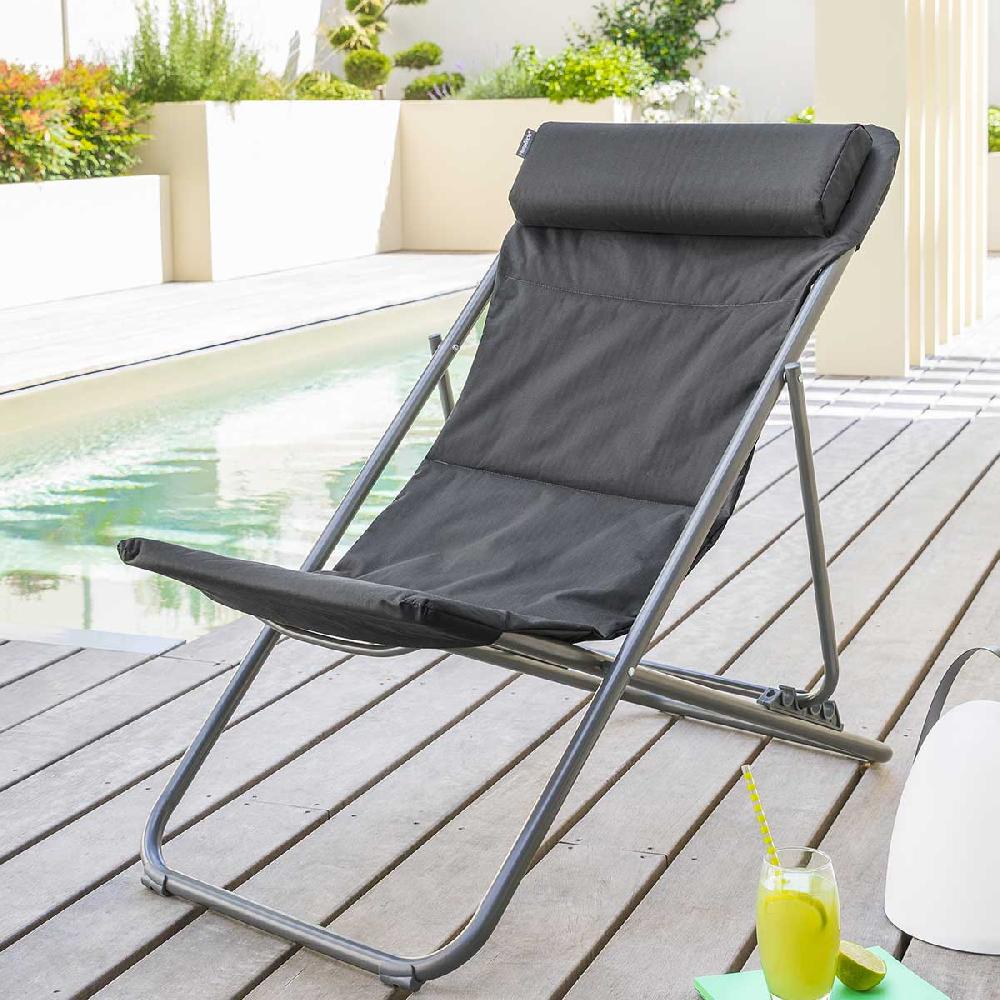 hesperide Chilienne de jardin pliante JUBBA Anthracite & Graphite