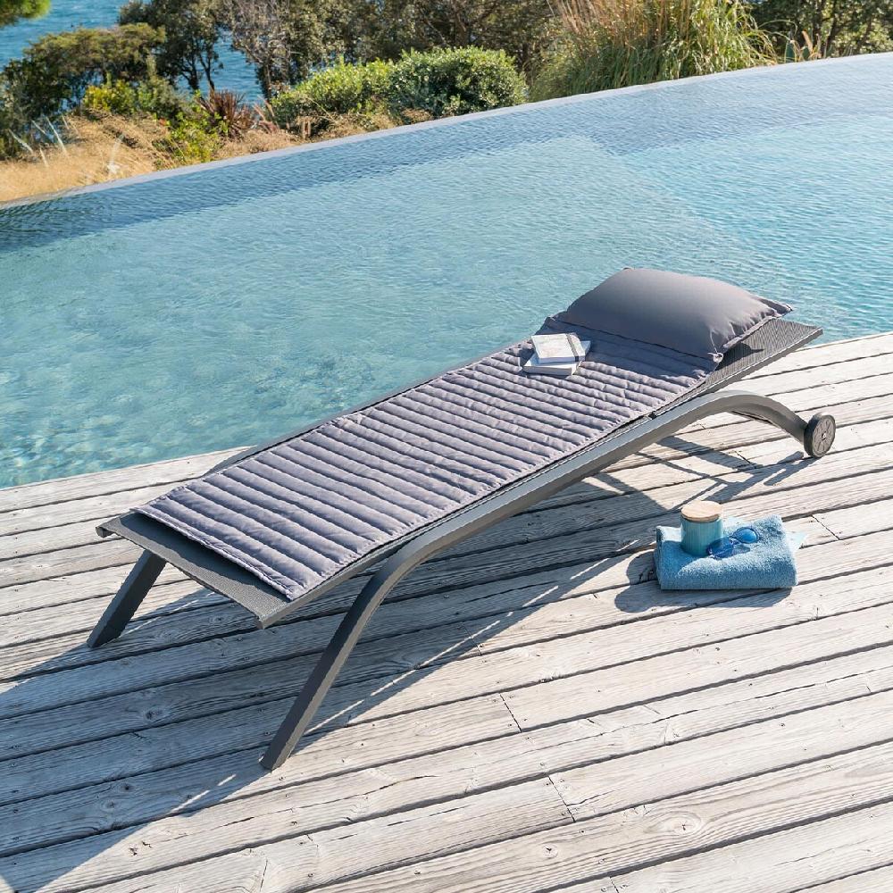 hesperide Coussin de transat enroulable ADIYA Ardoise