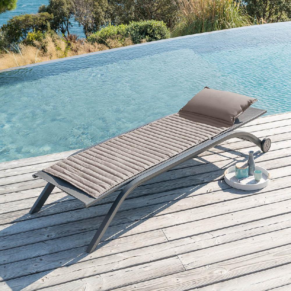 hesperide Coussin de transat enroulable ADIYA Taupe