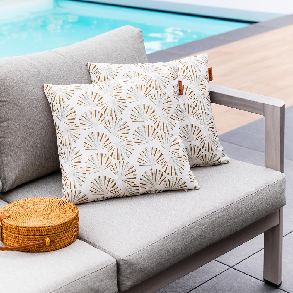 Hesperide Coussin Déco D'extérieur FYLIE Vert De Gris & Camel