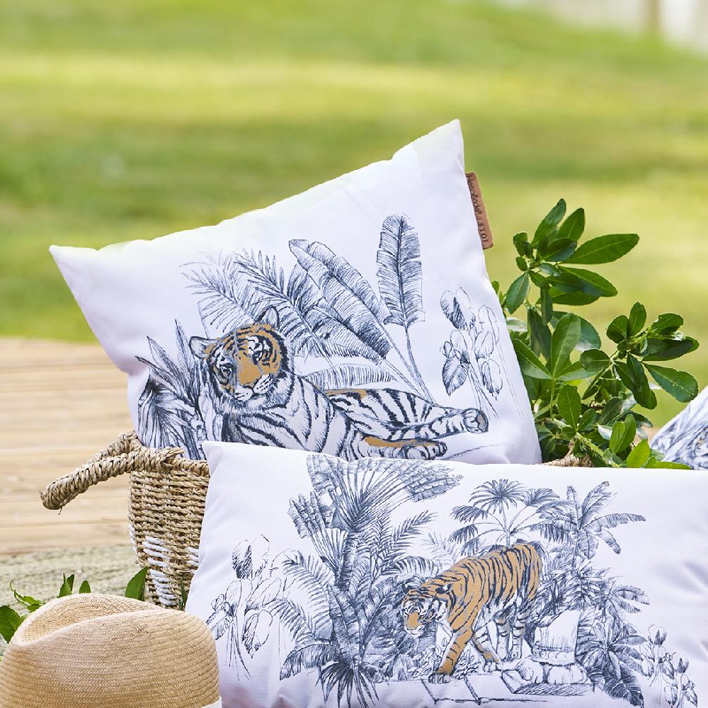 hesperide Coussin déco d'extérieur MAORIA motif Tigre