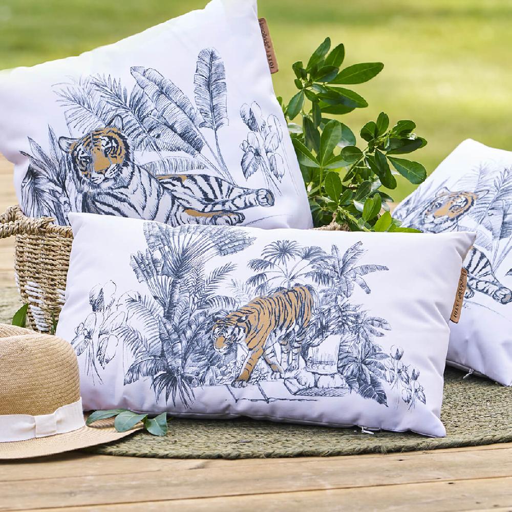 hesperide Coussin déco d'extérieur MAORIA motif Tigre