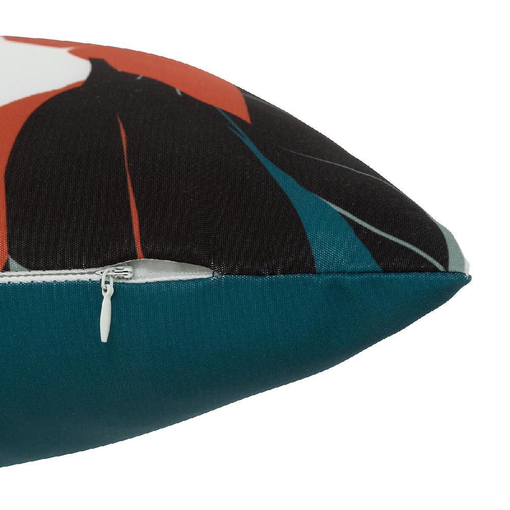 Hesperide Coussin Déco D'intérieur Et D'extérieur DEYO Motif Feuilles Bleu Canard