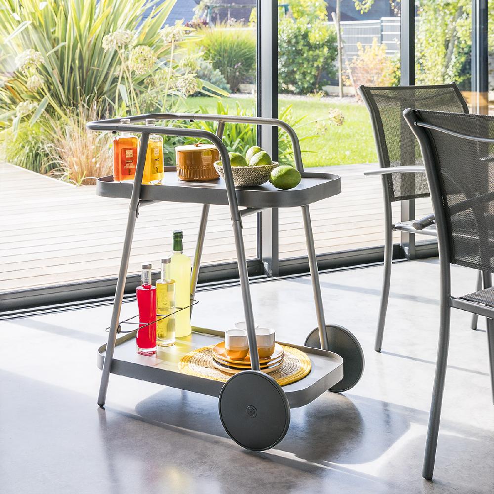 hesperide Desserte de jardin 2 étages EASINESS Graphite
