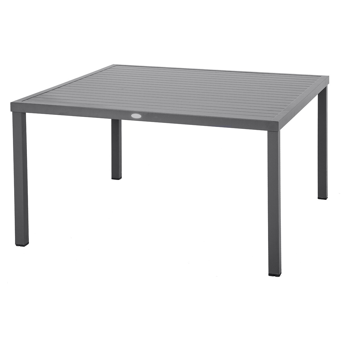 Hesperide Ensemble Table De Jardin Carrée + 8 Fauteuils Empilables PIAZZA Graphite