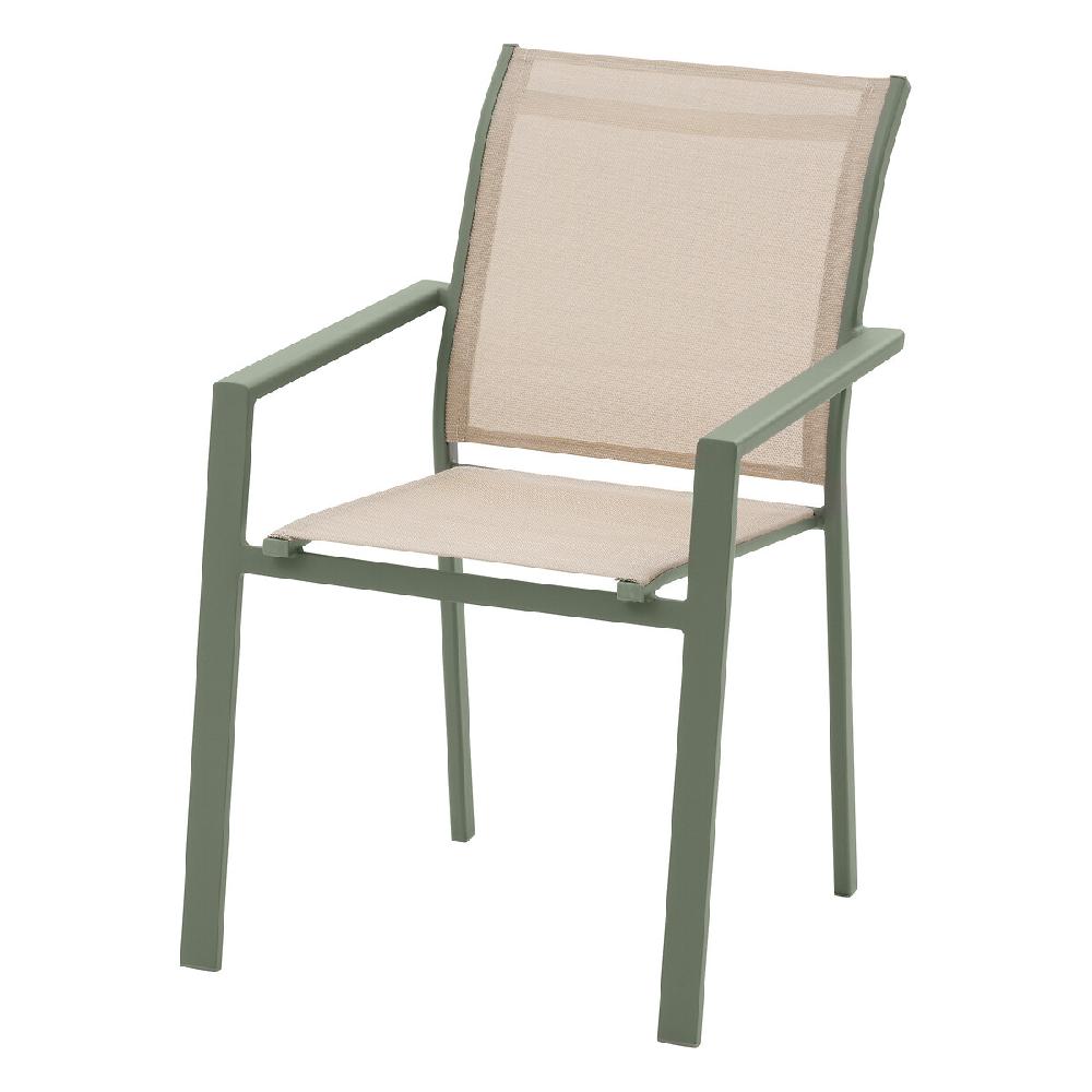 Hesperide Ensemble Table De Jardin DILORS + 10 Fauteuils Empilables ESSENTIA Lin & Laurier