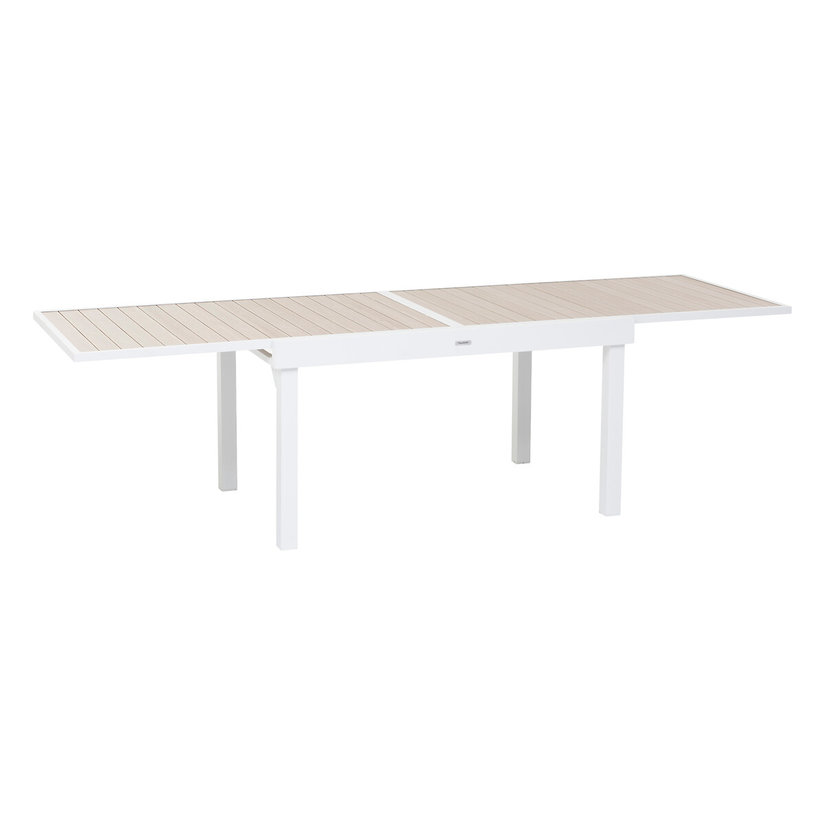 Hesperide Ensemble Table De Jardin Extensible + 10 Fauteuils Empilables PIAZZA Lin & Blanc