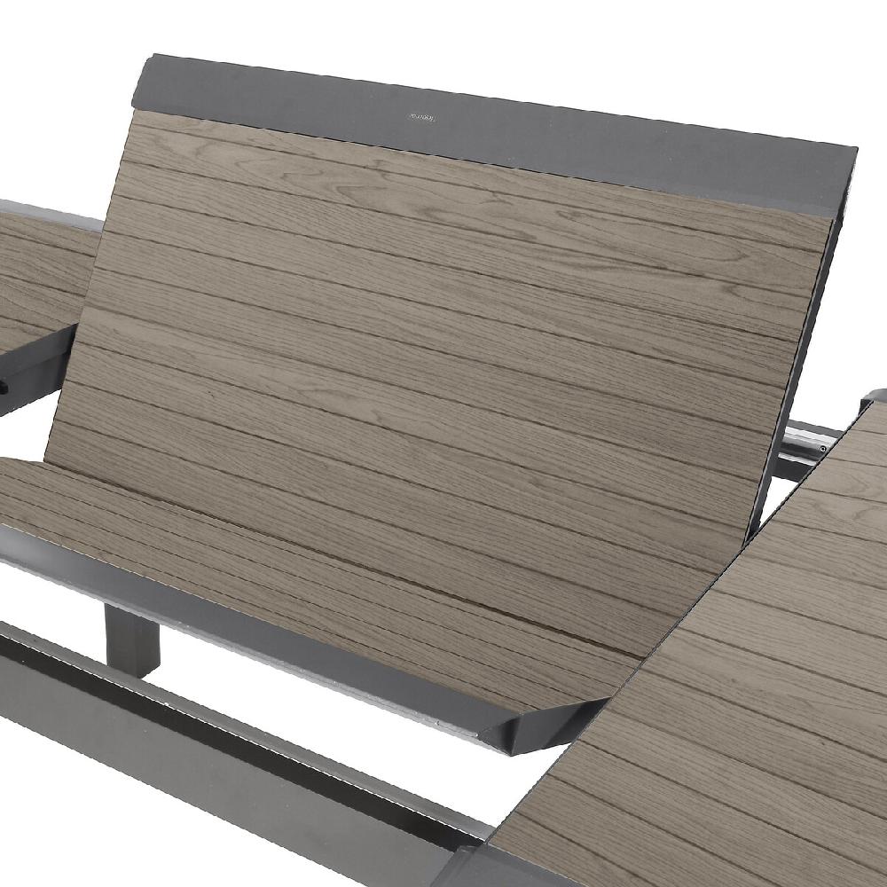 Hesperide Ensemble Table De Jardin Extensible + 10 Fauteuils Empilables ALLURE Muscade & Graphite