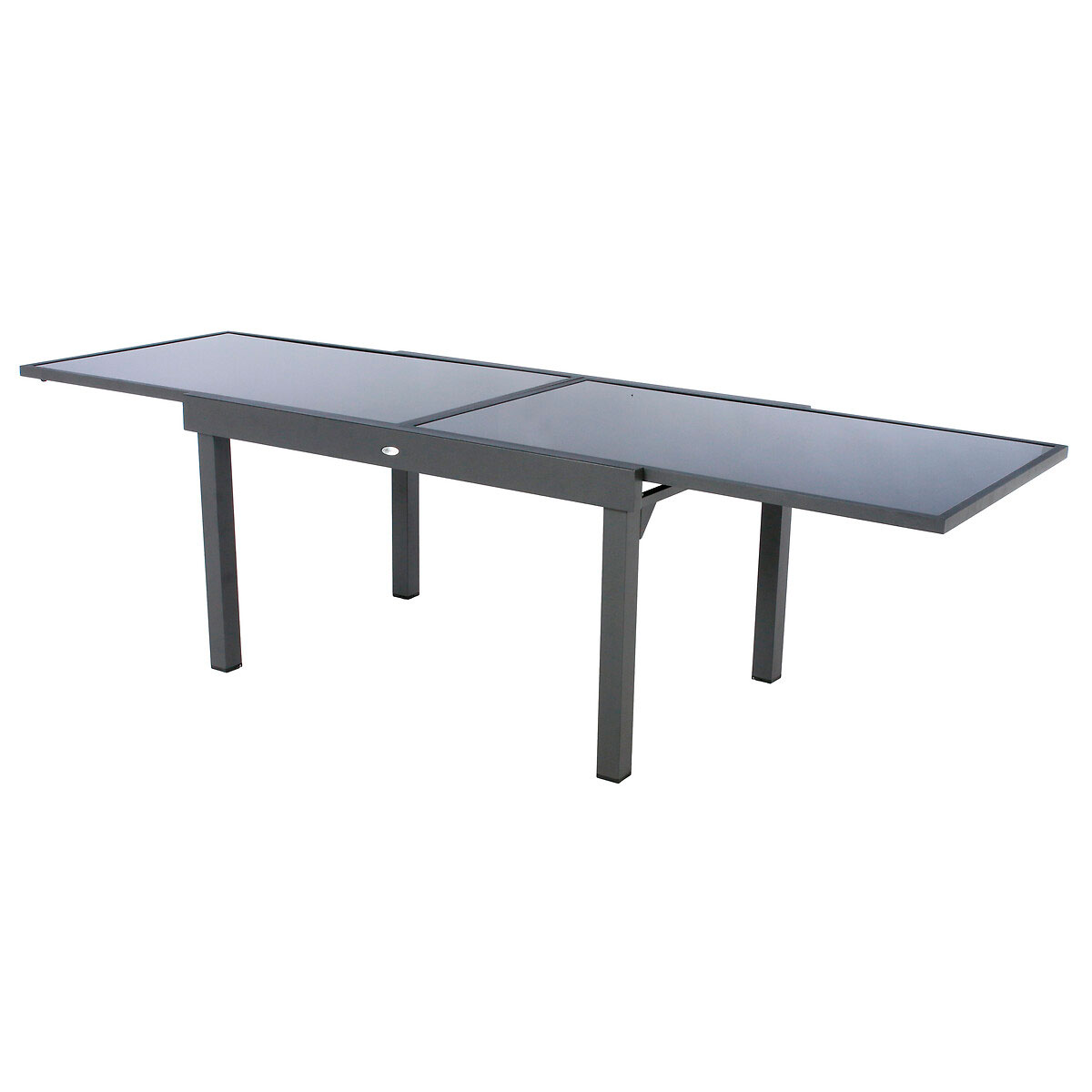Hesperide Ensemble Table De Jardin Extensible + 10 Fauteuils Empilables PIAZZA Graphite