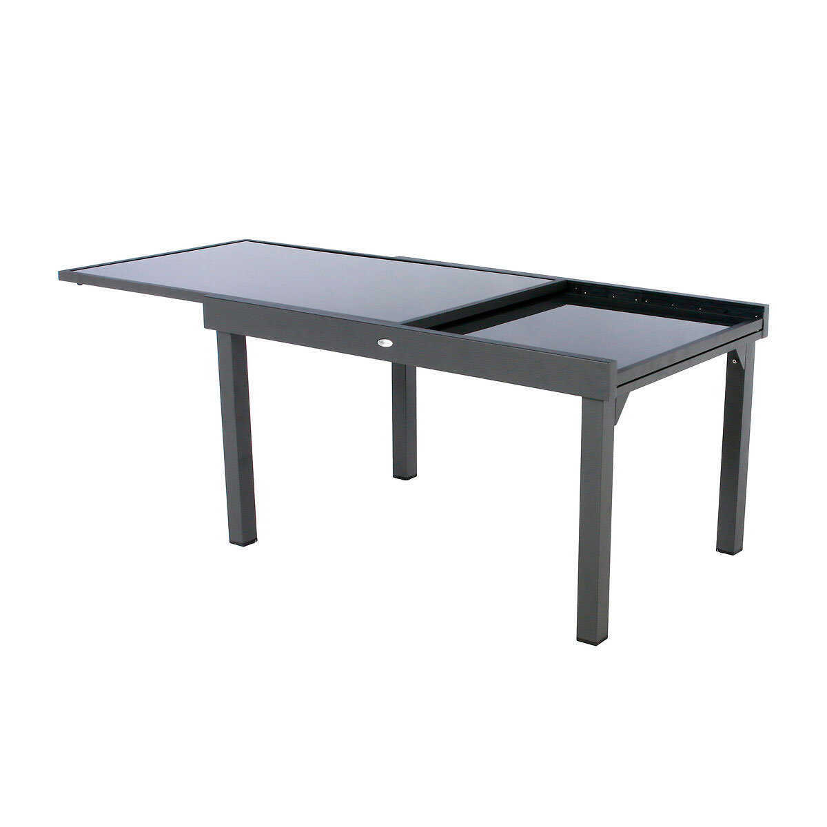 Hesperide Ensemble Table De Jardin Extensible + 10 Fauteuils Empilables PIAZZA Graphite