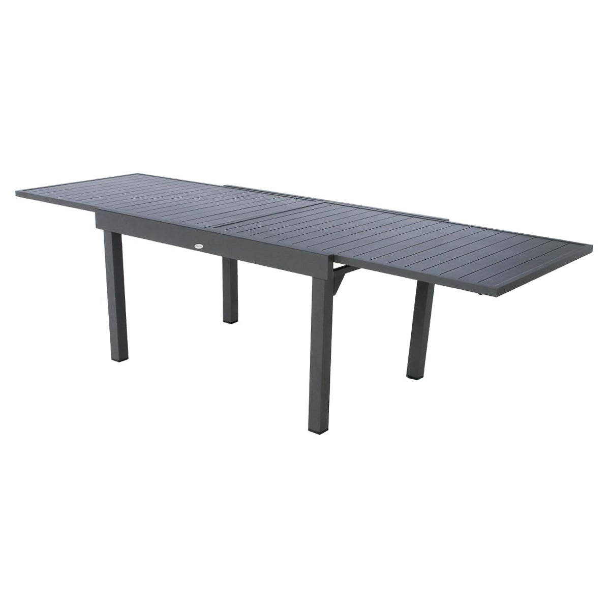 Hesperide Ensemble Table De Jardin Extensible + 10 Fauteuils PIAZZA Graphite