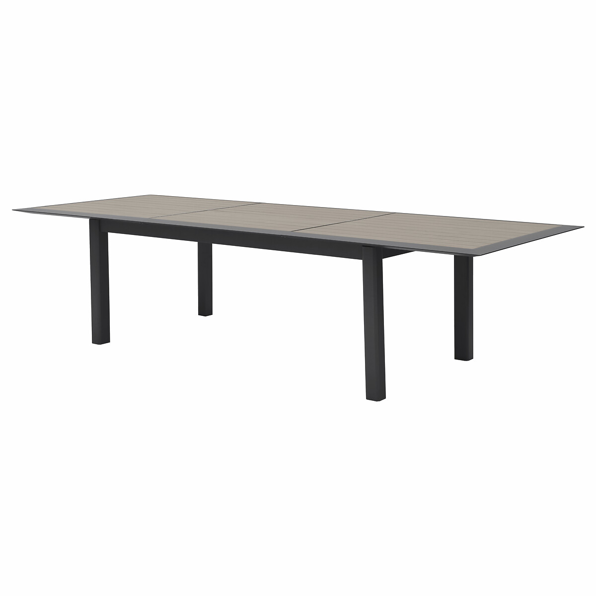 Hesperide Ensemble Table De Jardin Extensible + 12 Fauteuils Empilables ALLURE Muscade & Graphite