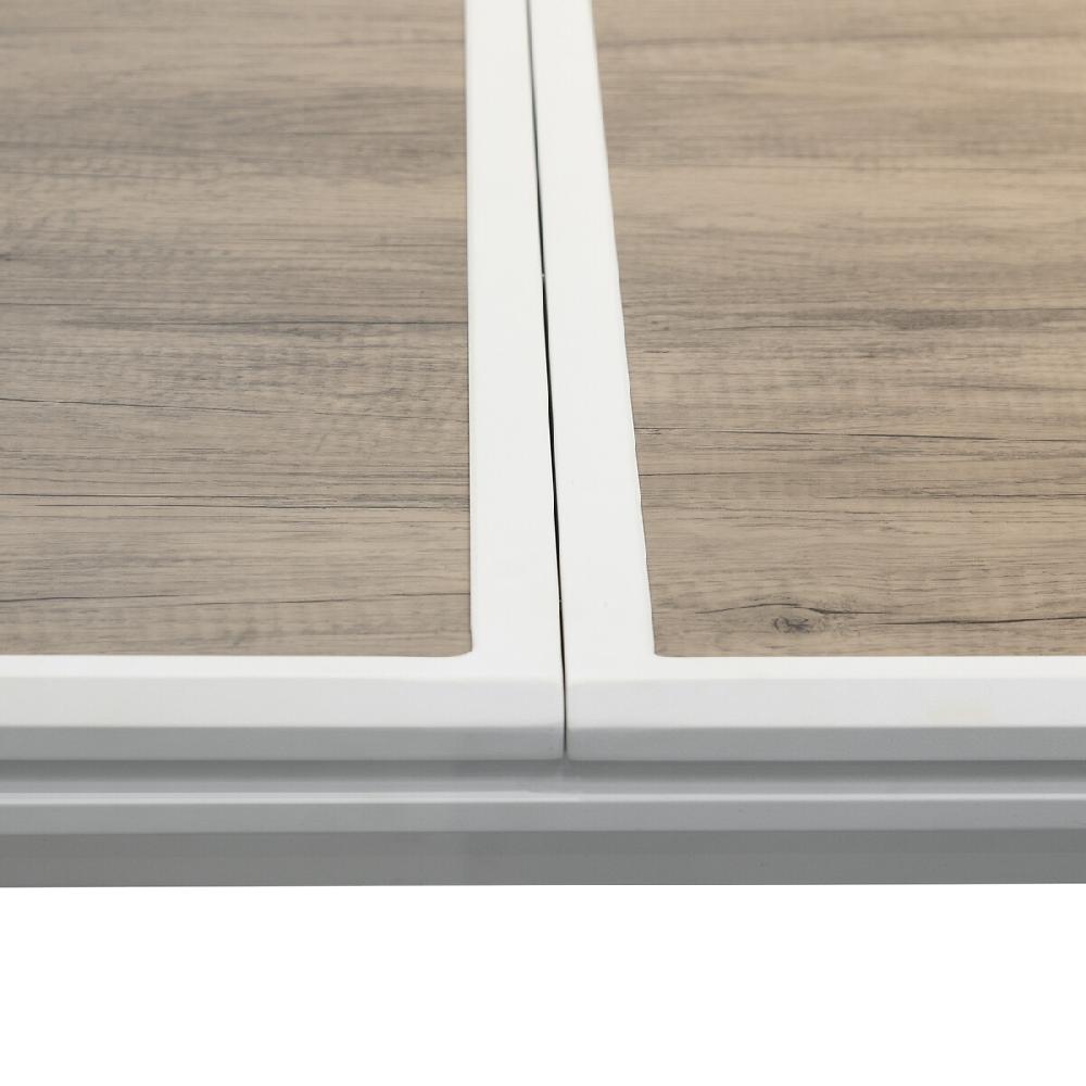 Hesperide Ensemble Table De Jardin Extensible + 12 Fauteuils Empilables AXIOME Sépia & Blanc