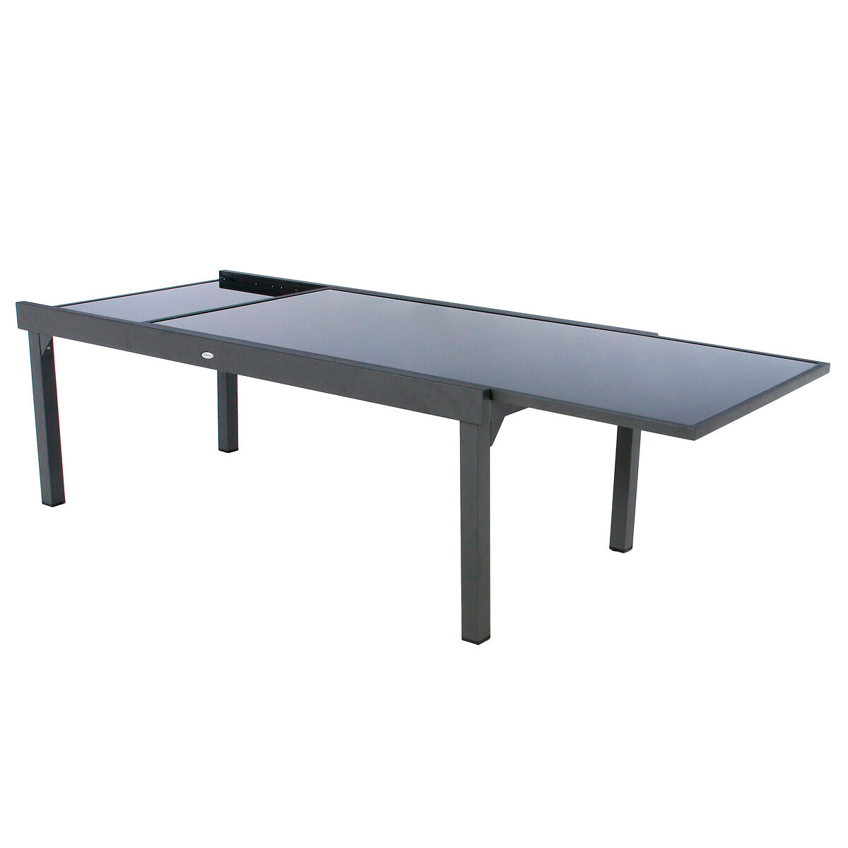 Hesperide Ensemble Table De Jardin Extensible + 12 Fauteuils Empilables PIAZZA Graphite