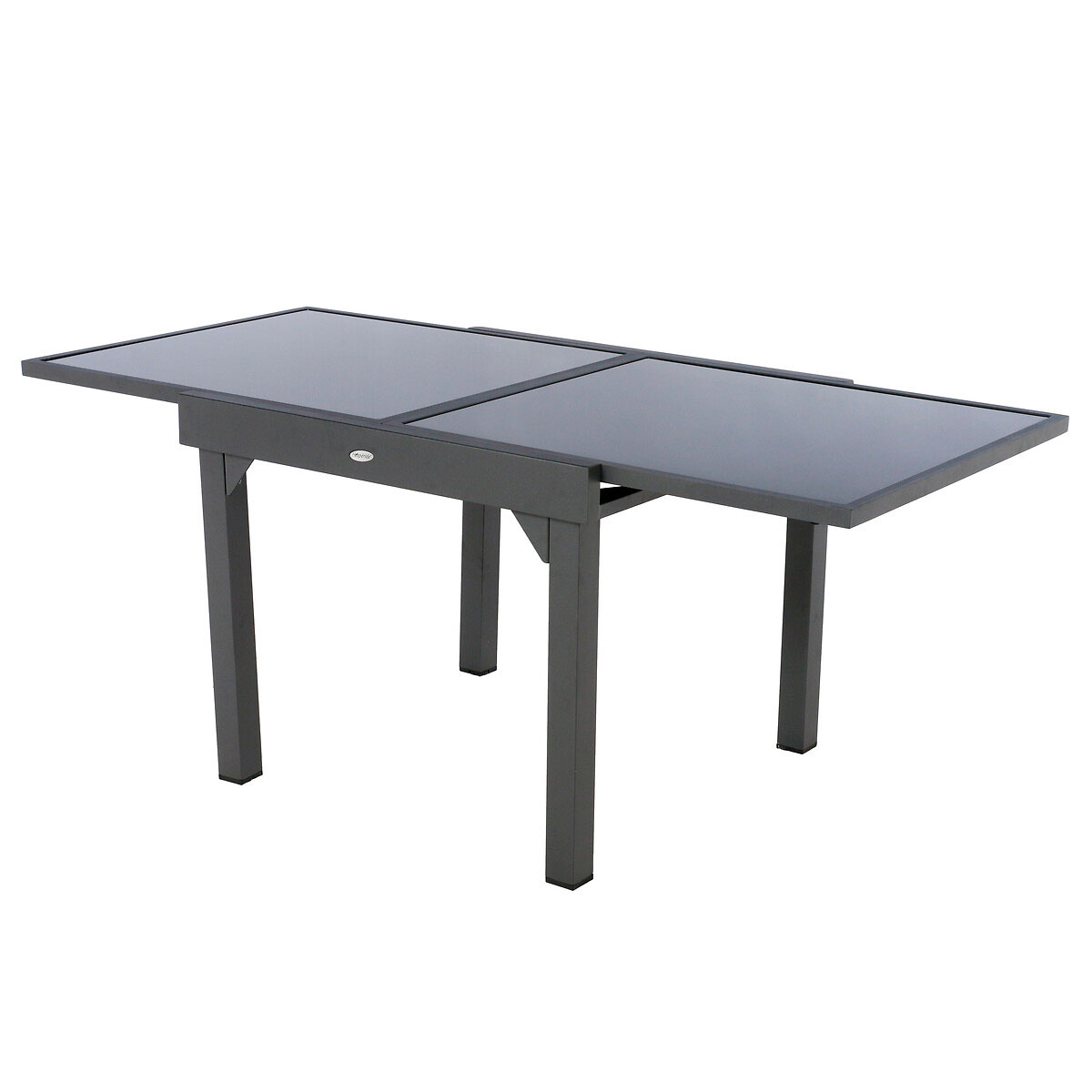 Hesperide Ensemble Table De Jardin Extensible + 8 Fauteuils Empilables PIAZZA Graphite