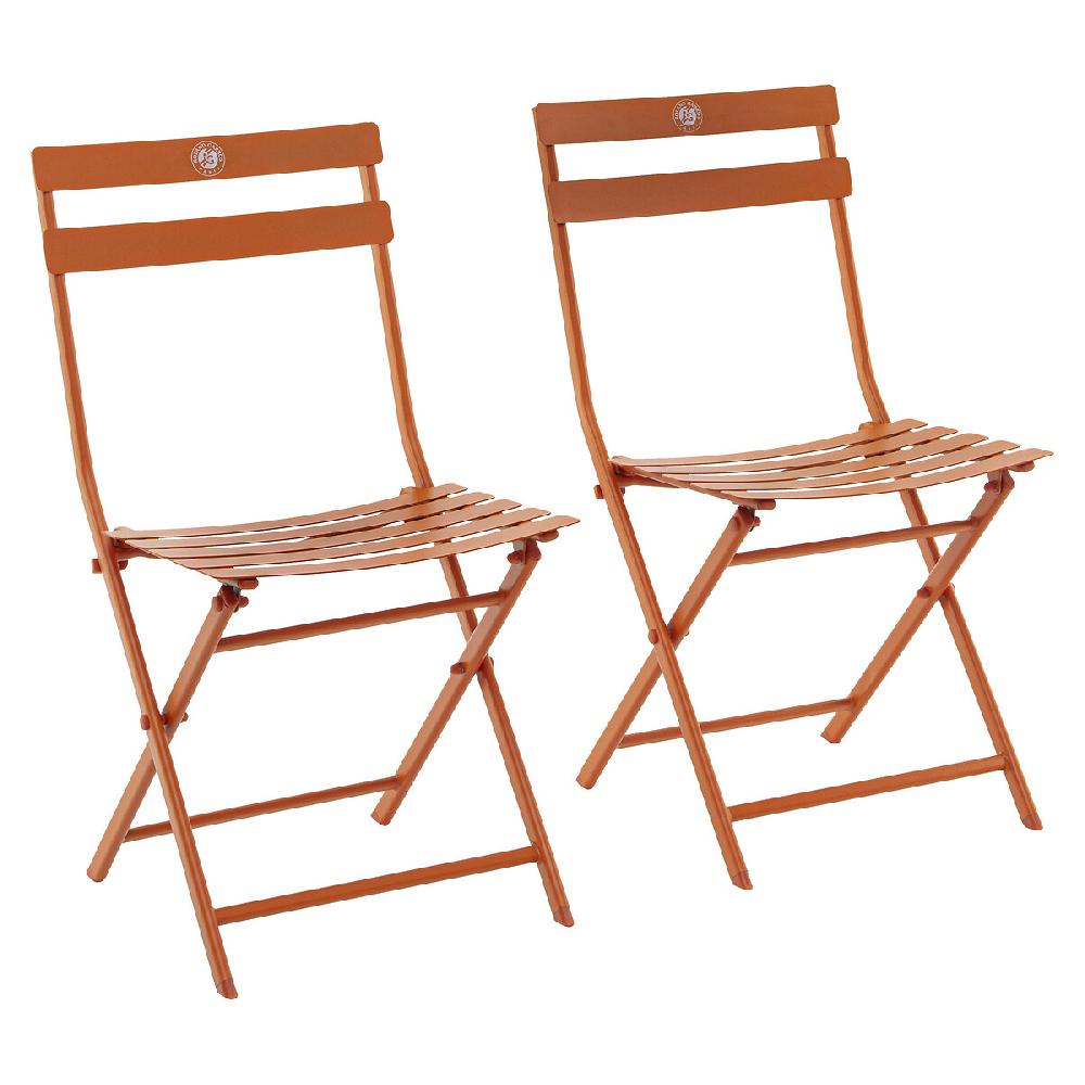 Hesperide Ensemble Table De Jardin GREENSBORO + 1 Lot De 2 Chaises Roland-Garros Terre Battue