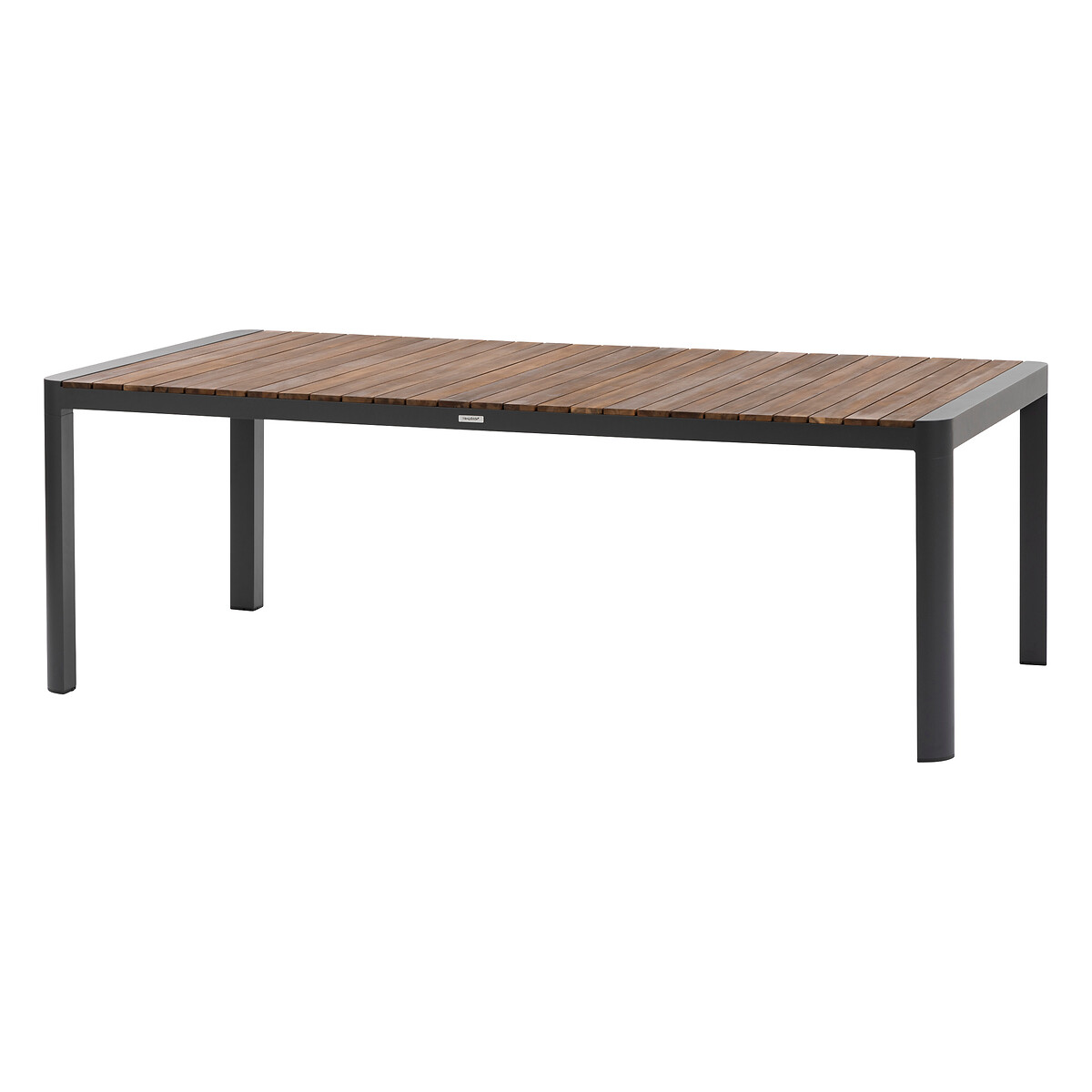 Hesperide Ensemble Table De Jardin PARADIZE Graphite & Acacia + 8 Fauteuils Empilables AXANT