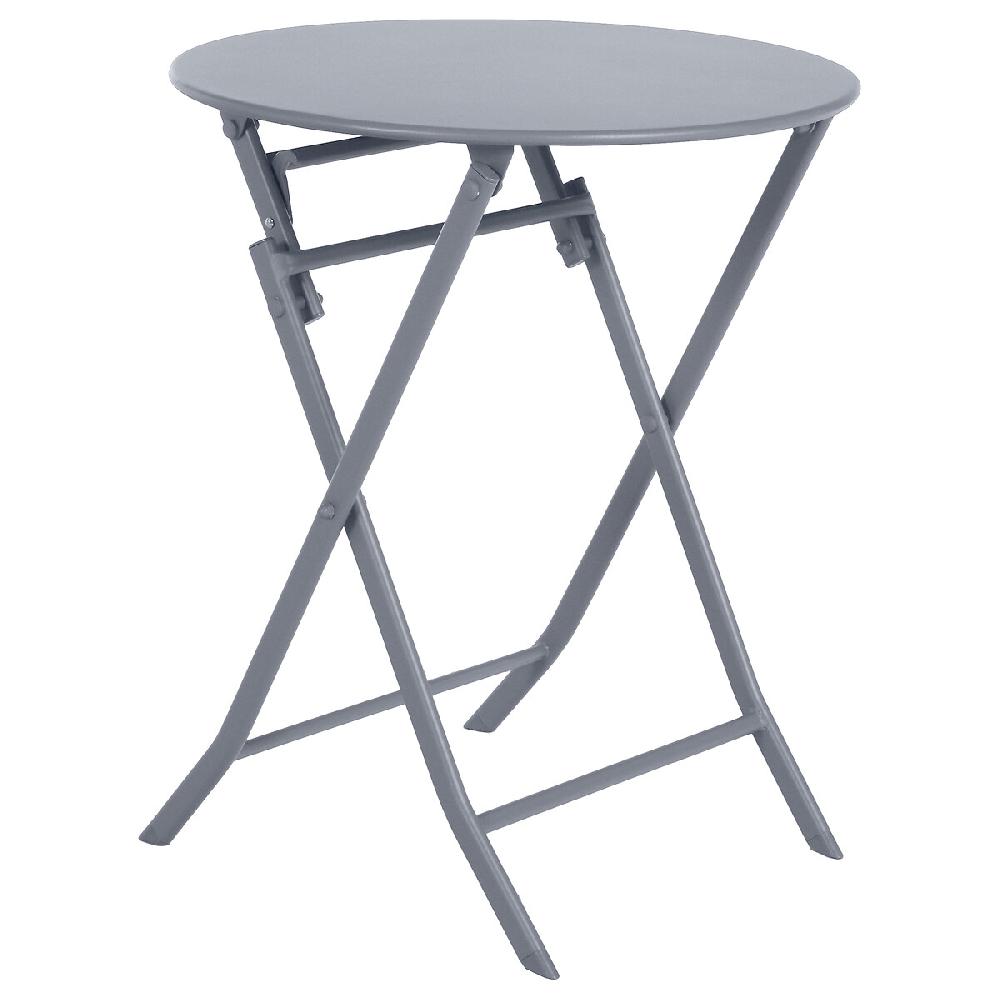 Hesperide Ensemble Table De Jardin Pliante Ronde + 2 Chaises GREENSBORO Gris Quartz