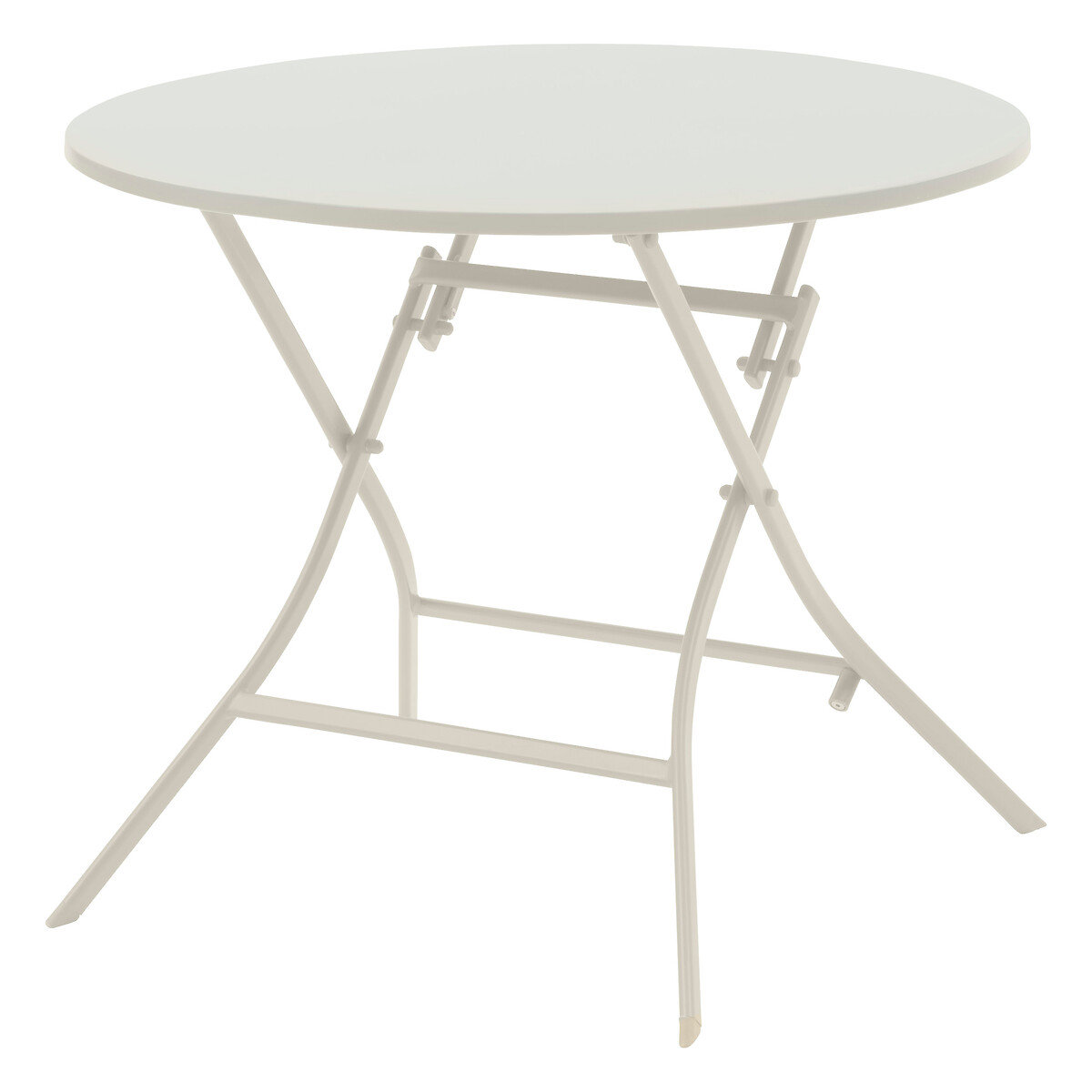 Hesperide Ensemble Table De Jardin Ronde + 4 Chaises Empilables GREENSBORO Argile