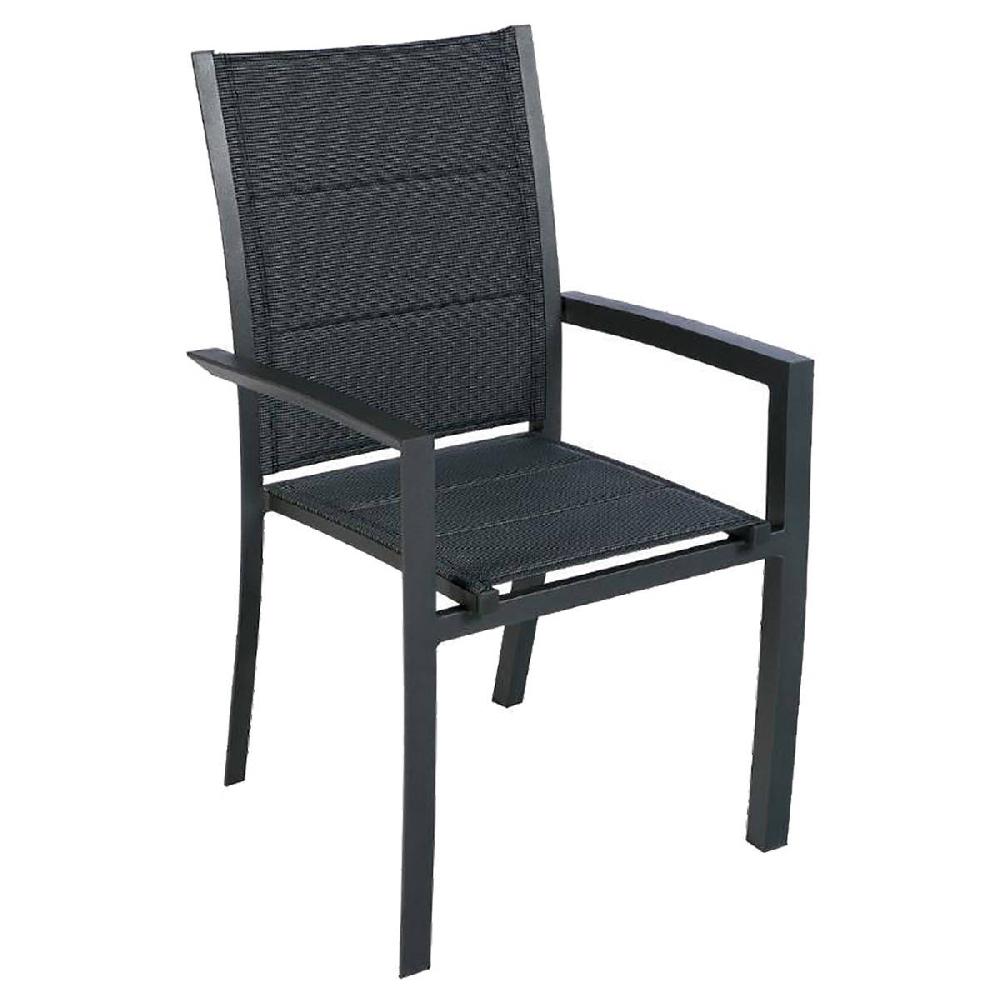 hesperide Fauteuil de jardin empilable ALLURE Gris poivre & Graphite