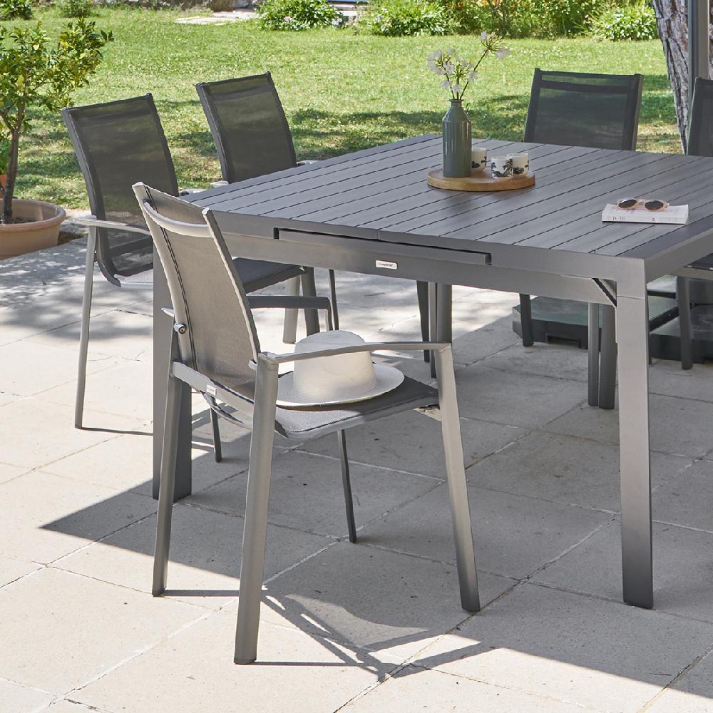 hesperide Fauteuil de jardin empilable AXANT Anthracite & Graphite