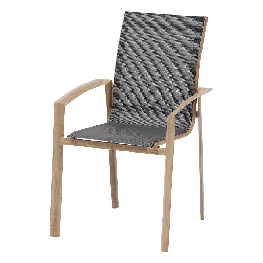 Hesperide Fauteuil De Jardin Empilable AXANT Gris Poivre & Honey
