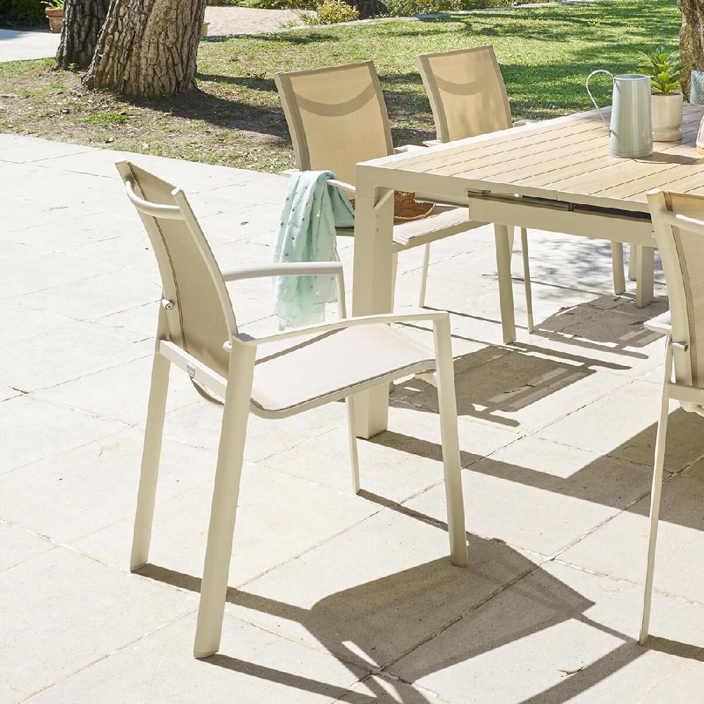 hesperide Fauteuil de jardin empilable AXANT Lin & Argile