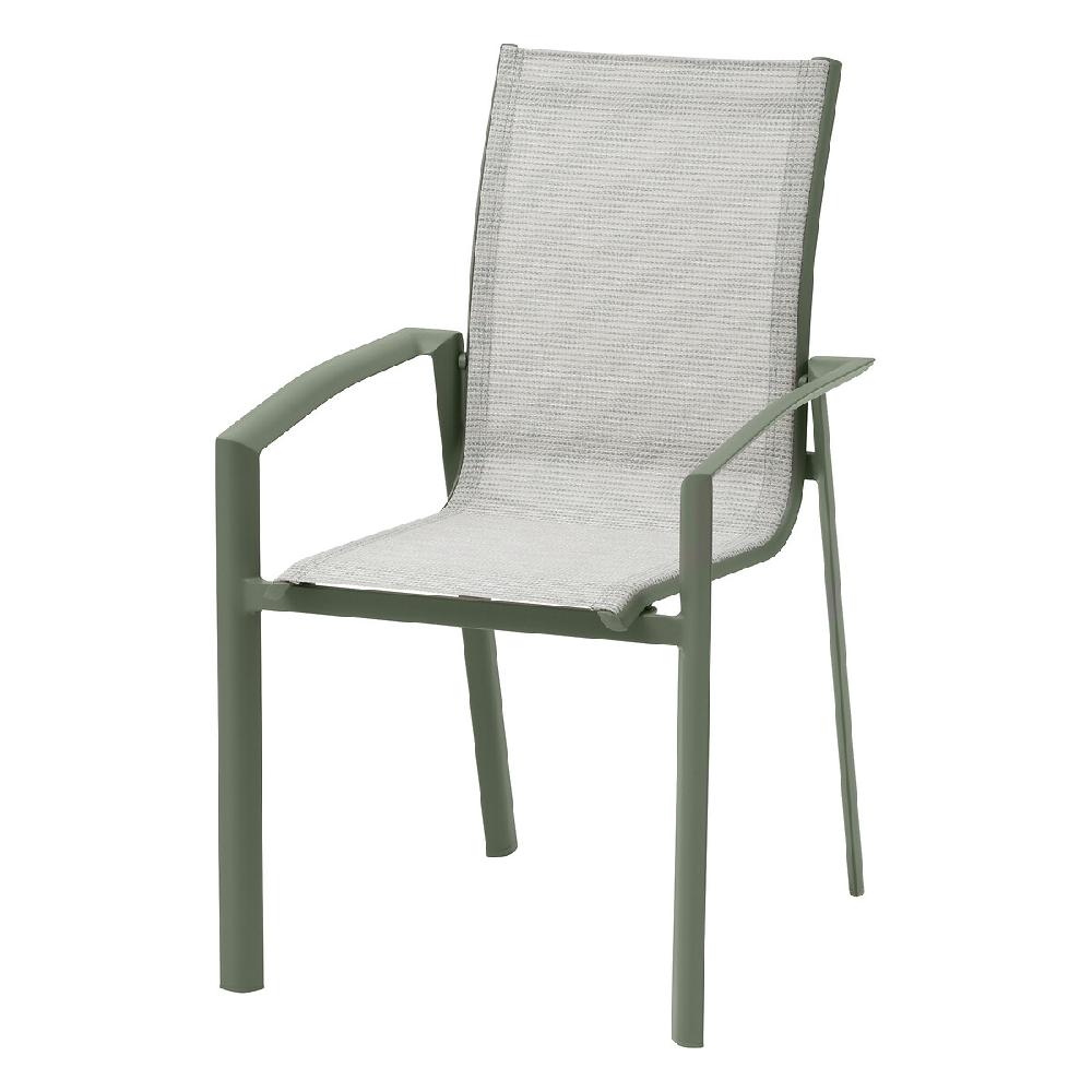 Hesperide Fauteuil De Jardin Empilable AXANT Vert Olive & Vert Laurier