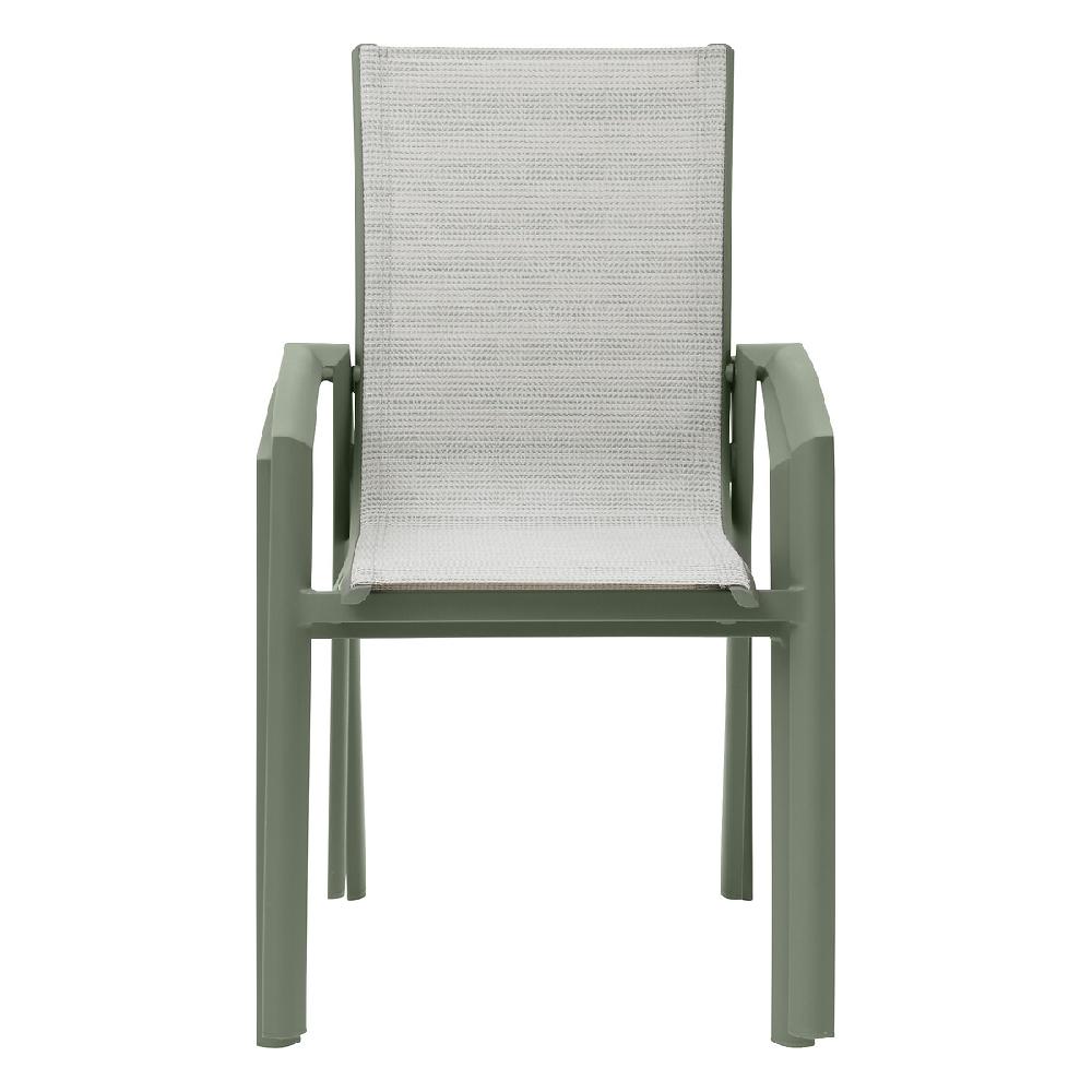Hesperide Fauteuil De Jardin Empilable AXANT Vert Olive & Vert Laurier