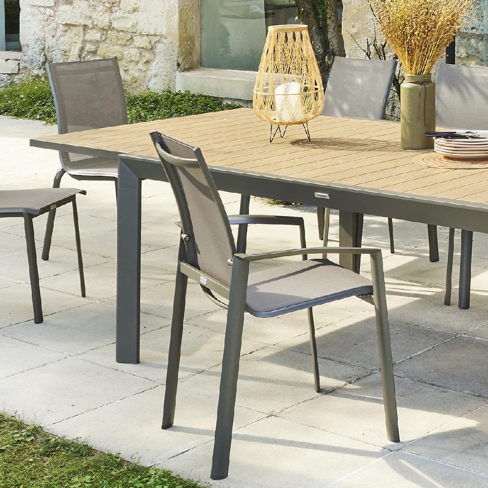 hesperide Fauteuil de jardin empilable AXANT Wengé & Praline