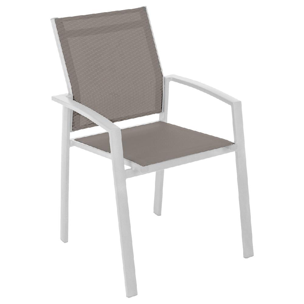 Hesperide Fauteuil De Jardin Empilable AXIOME Noisette & Blanc