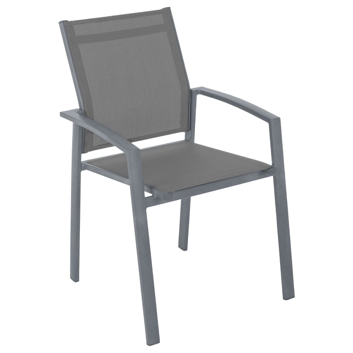 hesperide Fauteuil de jardin empilable AXIOME Silex & Gris Quartz