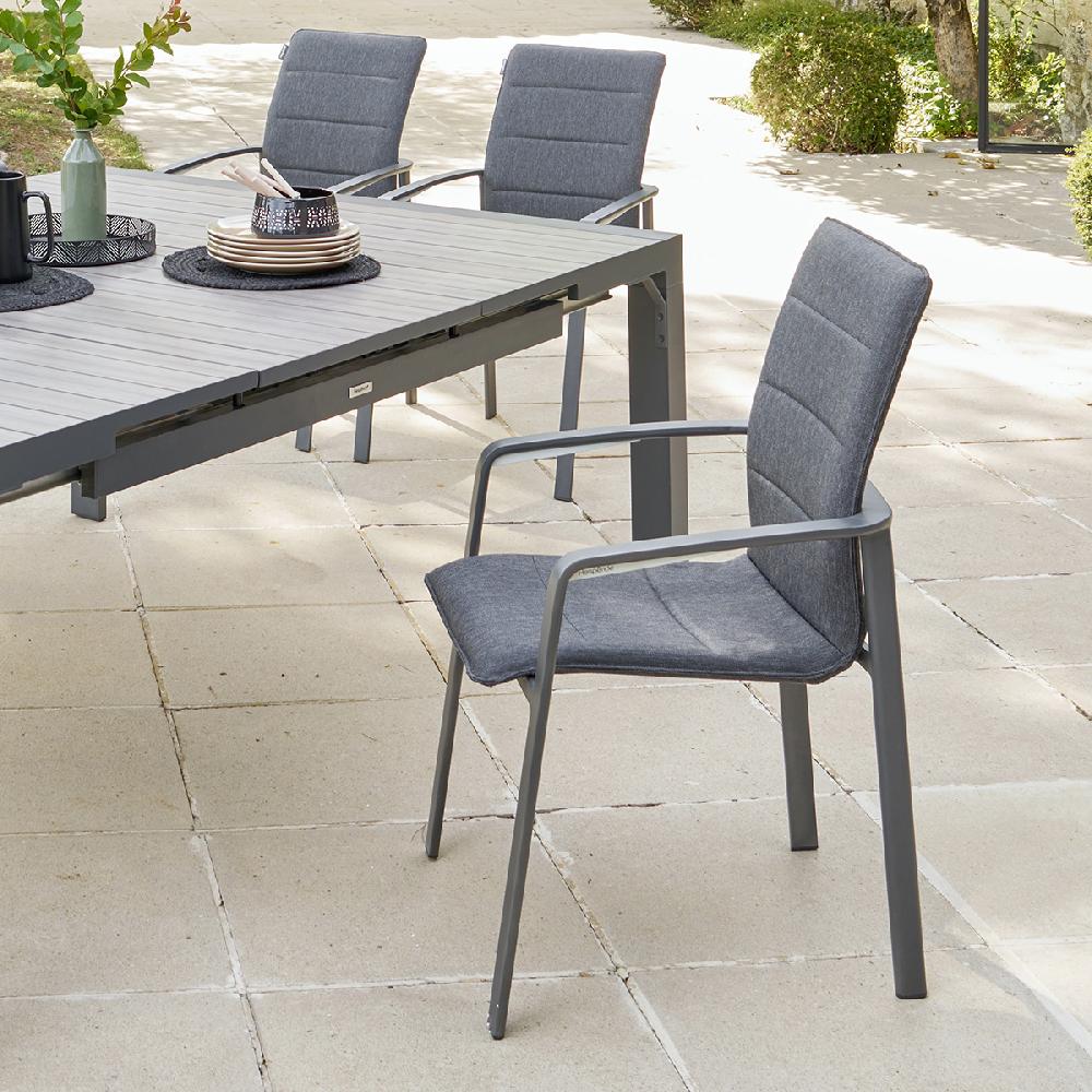 Hesperide Fauteuil De Jardin Empilable DIESE Anthracite & Graphite