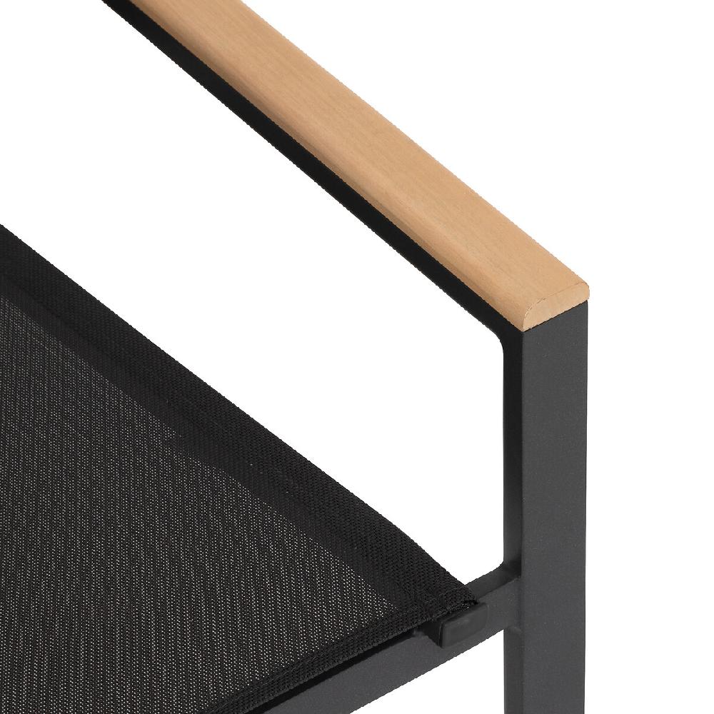 Hesperide Fauteuil De Jardin Empilable ESSENTIA Anthracite Graphite & Acacia