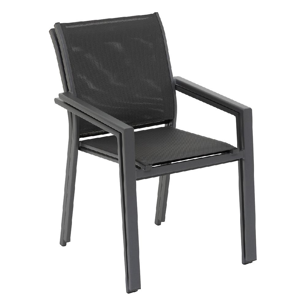 Hesperide Fauteuil De Jardin Empilable ESSENTIA Anthracite & Graphite