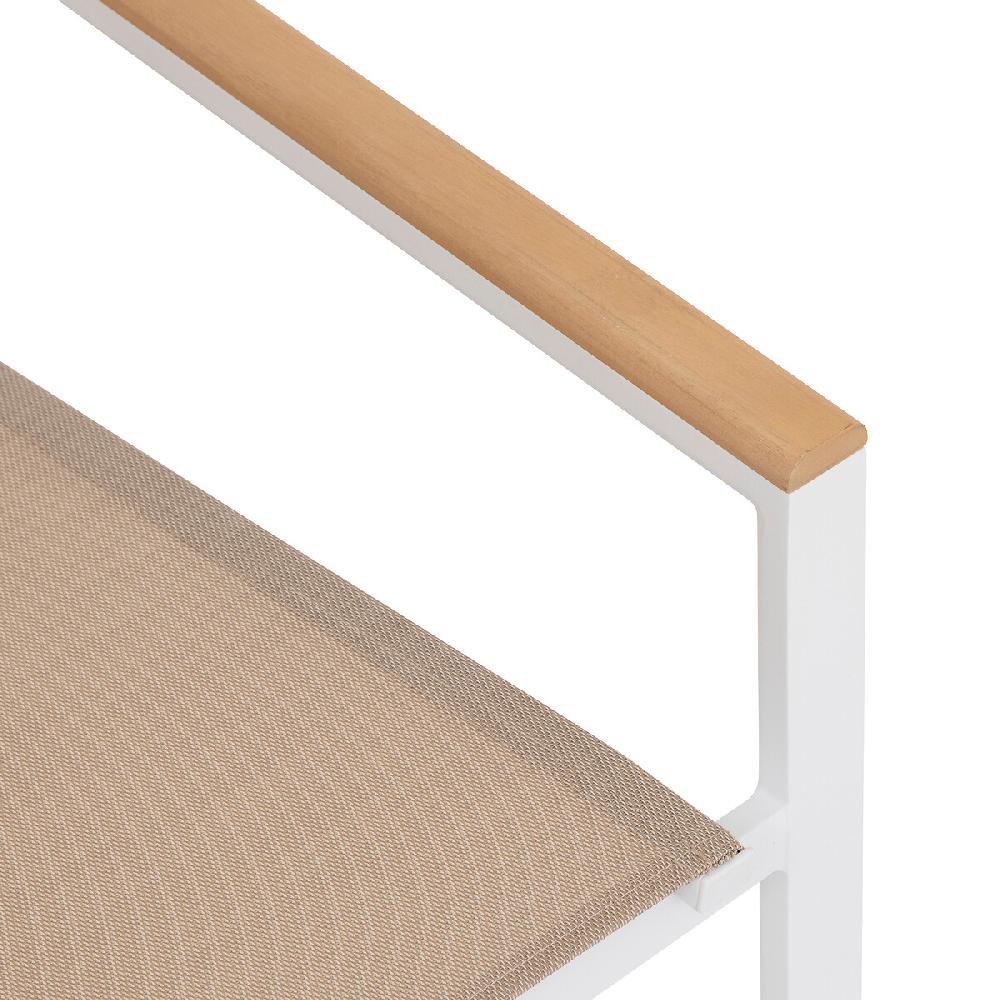 Hesperide Fauteuil De Jardin Empilable ESSENTIA Lin Blanc & Acacia