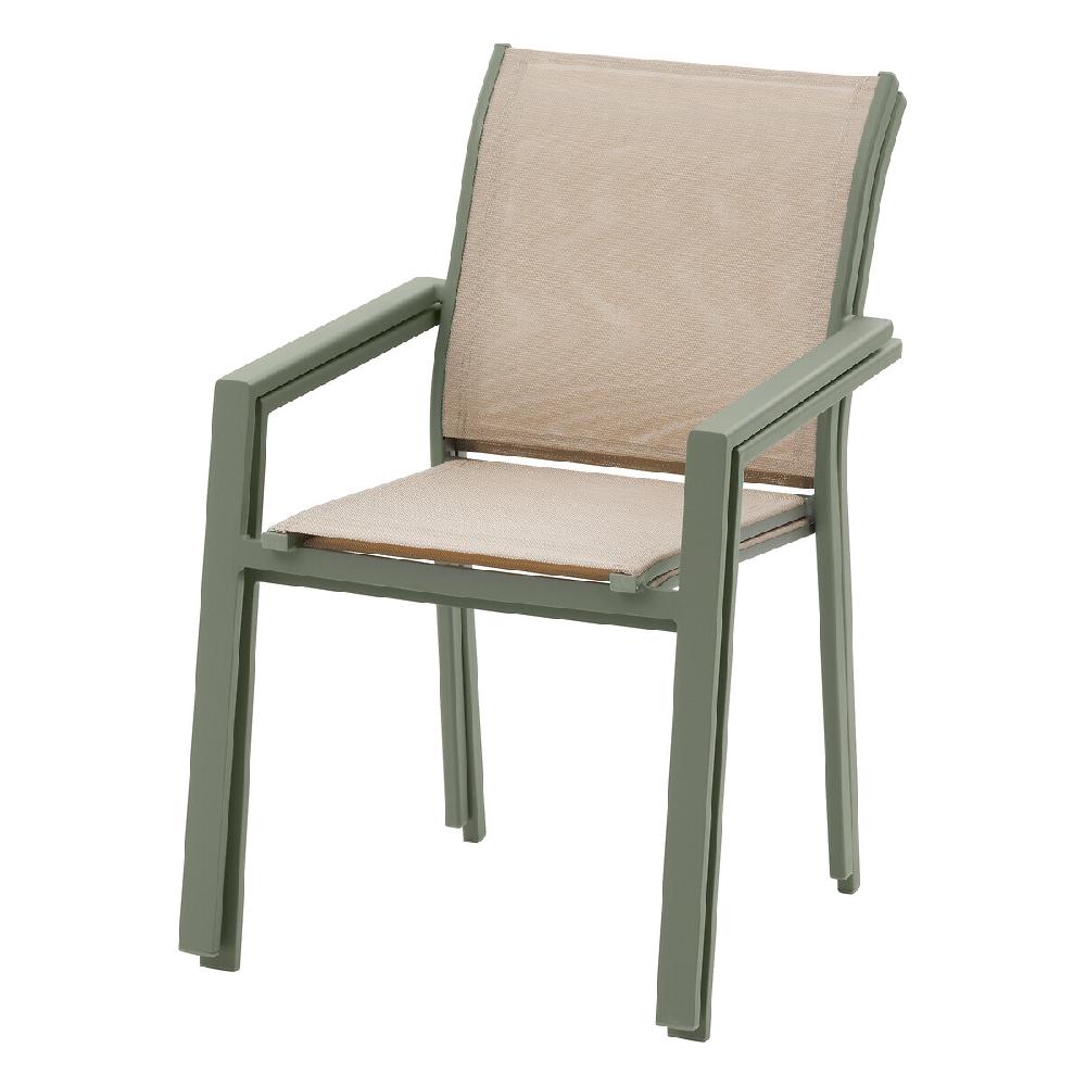 Hesperide Fauteuil De Jardin Empilable ESSENTIA Lin & Vert Laurier
