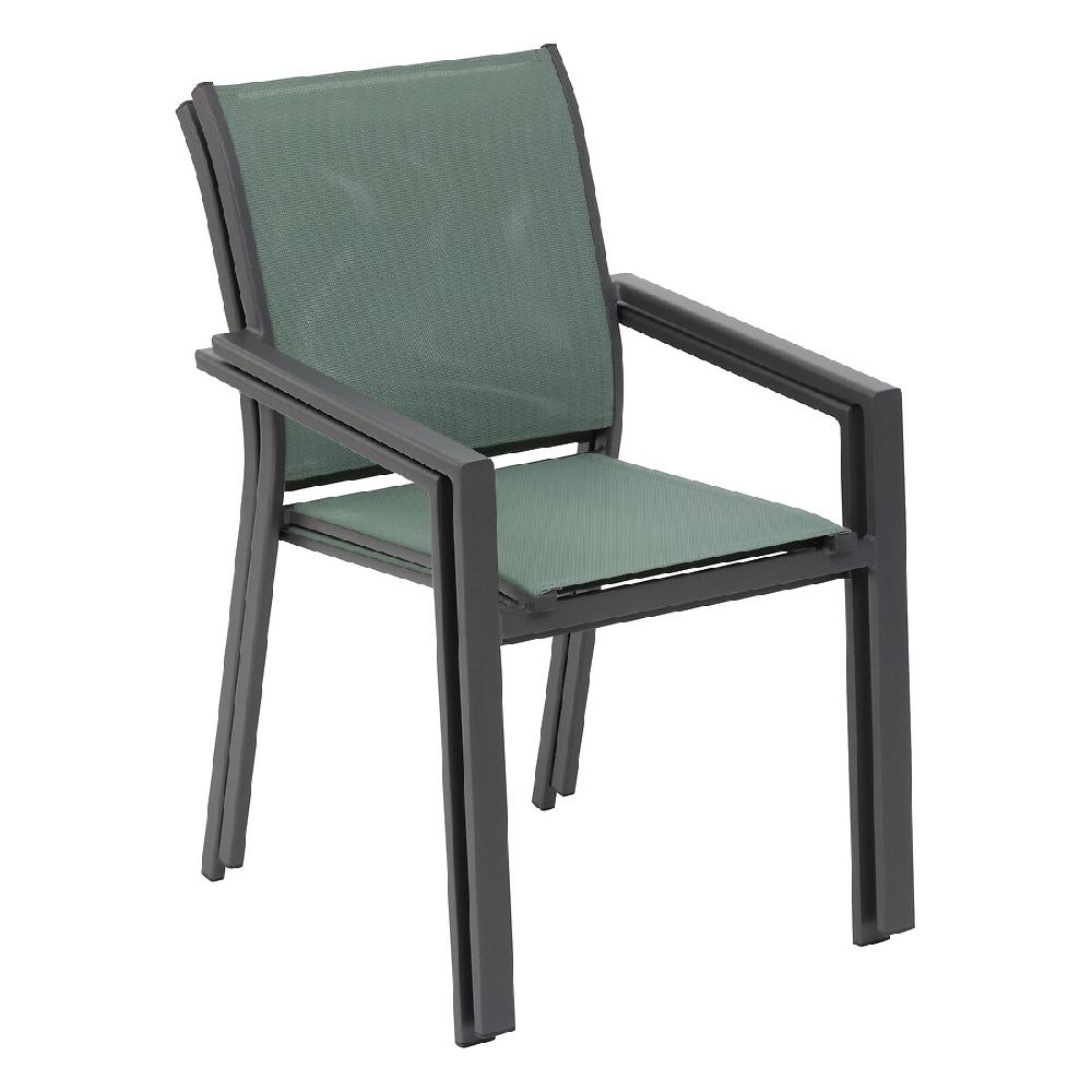 Hesperide Fauteuil De Jardin Empilable ESSENTIA Vert Olive & Graphite