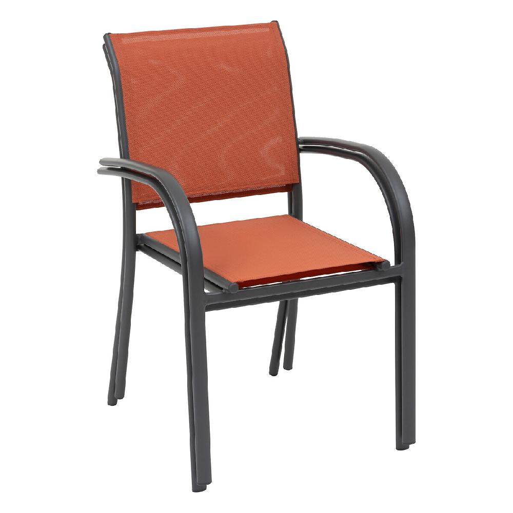 Hesperide Fauteuil De Jardin Empilable PIAZZA Ambre & Graphite